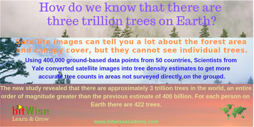 How do we know that there are 3 trillion trees on earth? 4